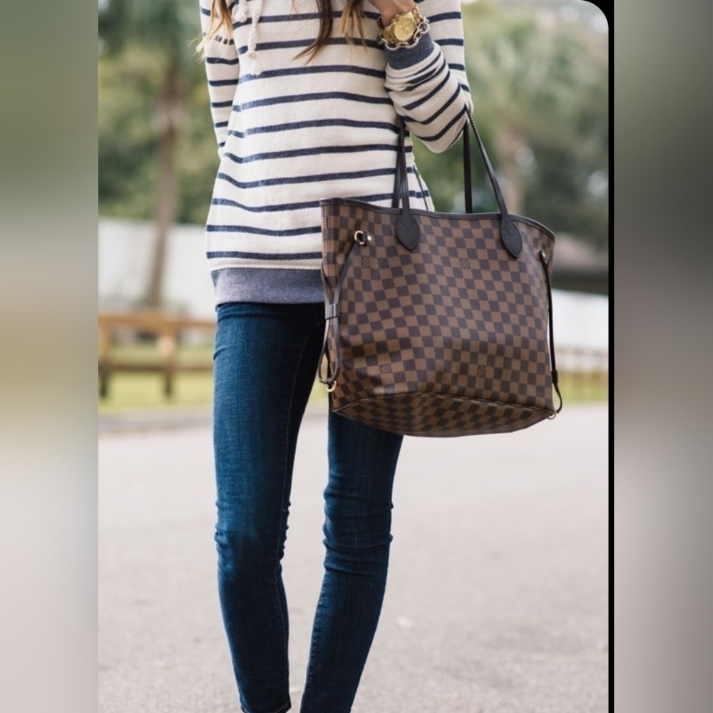 Auth ❤️ Louis Vuitton Neverfull Damier ebene MM - Picture 2 of 15